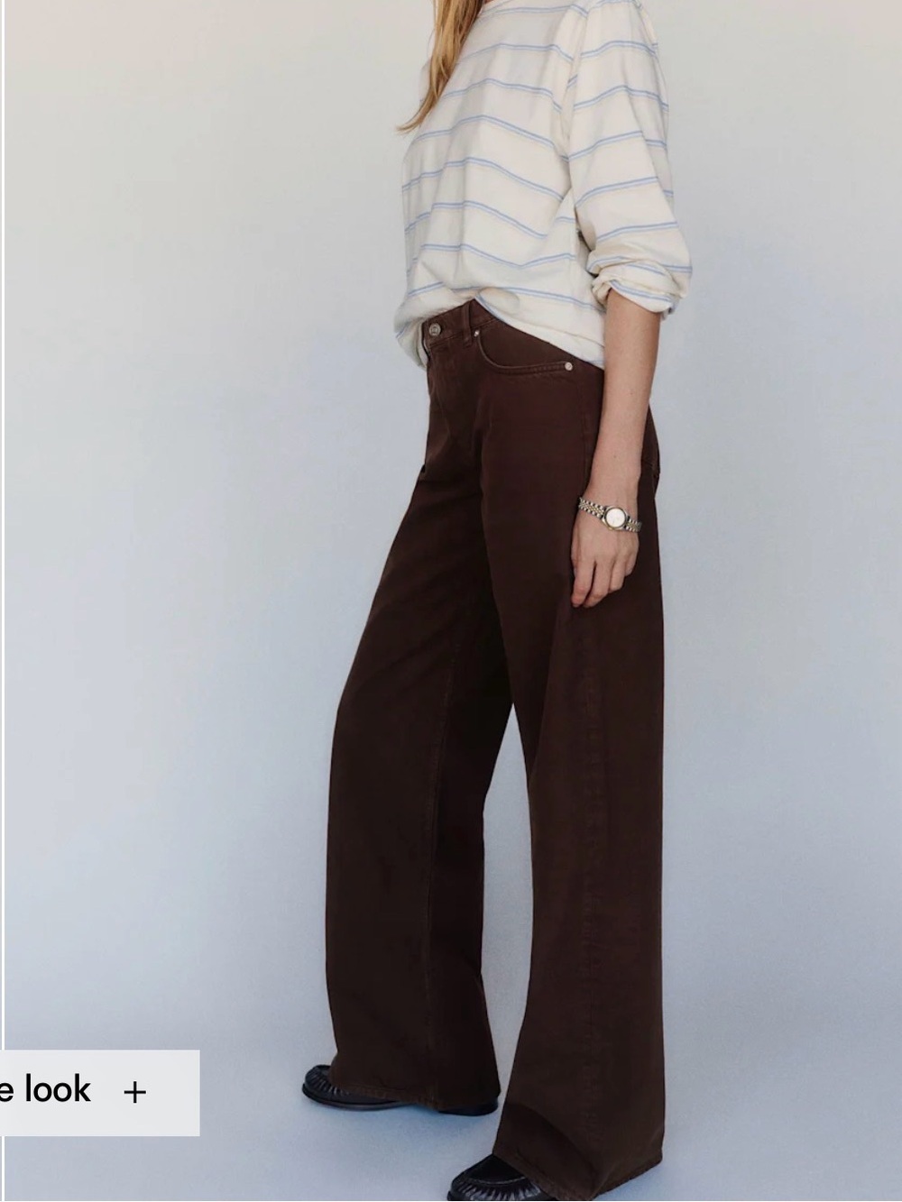 Reformation Cary Low Rise Slouchy Wide Leg Mole - Picture 13 of 14